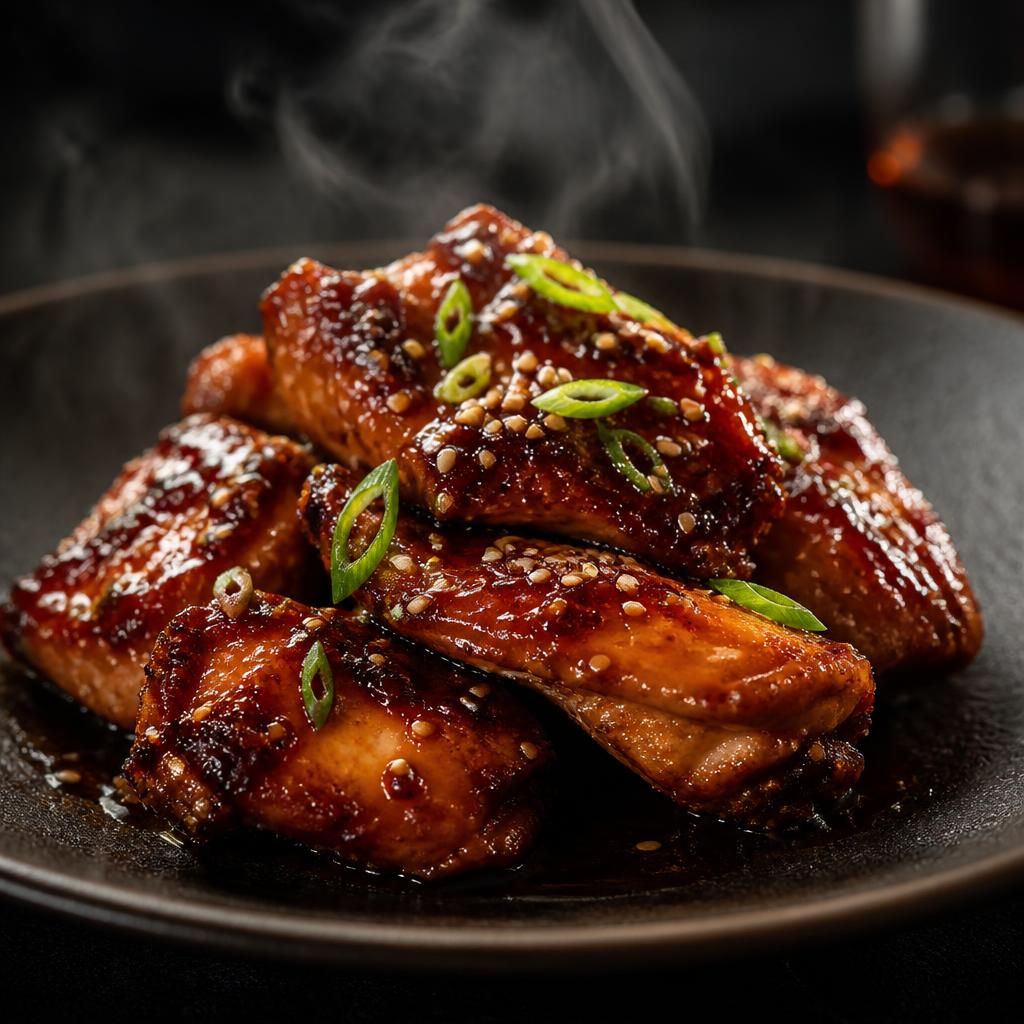 Korean BBQ marinade plated as a finished meal