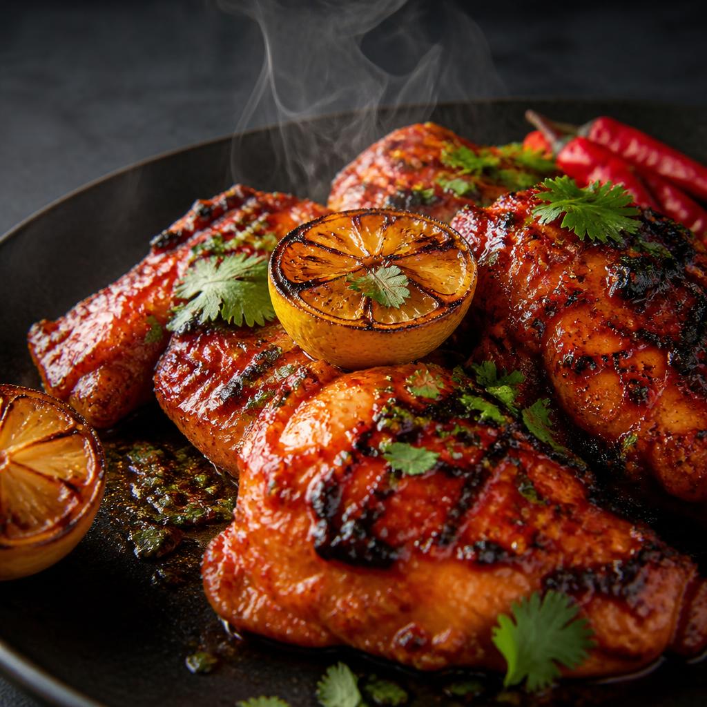 Peri Peri marinade plated as a finished meal